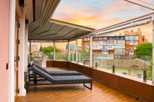 a balcony with a view of a city at Boomerang Boutique Hotel in Odesa