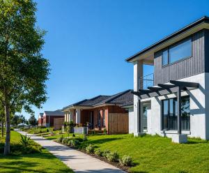 a row of houses in a residential neighborhood at Room in Officer in Officer