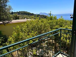 a balcony with a view of the ocean at Da Feny in Massa Lubrense