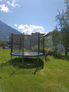 a trampoline in the grass in a yard at Beim Orgeler in Fügen