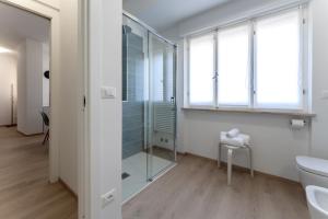 a bathroom with a glass shower and a toilet at Fuori Squadra in Lanciano +44 photos