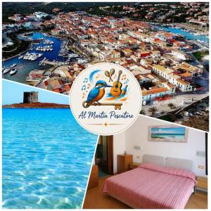 a collage of pictures of a city and the ocean at Al Martin Pescatore in Stintino