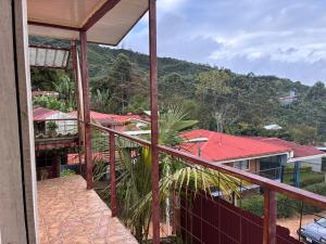 a view from a balcony of a house at Golden Jungle Hideaway in Salado
