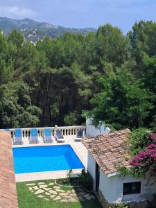 a villa with a swimming pool and a garden at Villa Allyson Boutique Guesthouse in Lloret de Mar +16 photos