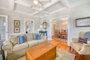 a living room with a couch and a coffee table at Chapel Side in Lake Junaluska