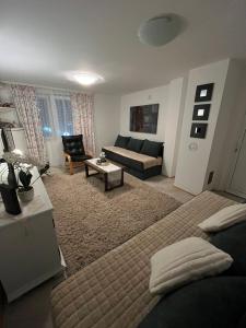 a living room with a bed and a couch at Kod kapetana in Smederevo