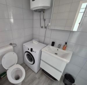 a small bathroom with a toilet and a sink at Holiday Home Dalia with Private Pool in Blagaj +5 photos
