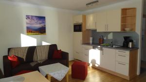 Kuchyň nebo kuchyňský kout v ubytování Appartements Gassner