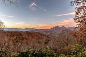 a view of a valley with trees and mountains at Cloud Walk in Sylva