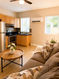 a living room with a couch and a table at Downtown Miami full apartment with kitchen in Miami