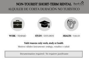 a screenshot of the not tourist short term rental website at Spacious Home with Private Garden and Parking in Madrid +25 photos