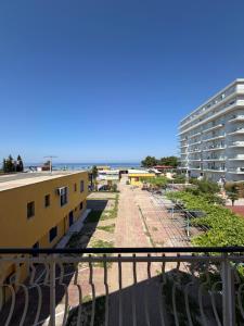 a view from the balcony of a building at Hotel Parking Pika in Shëngjin