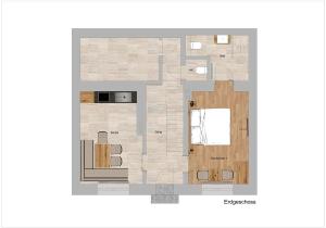 a rendering of a floor plan of a house at Ferienhaus Gebetsberger in Spitz