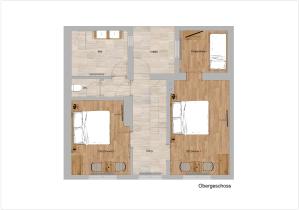 a drawing of a floor plan of a house at Ferienhaus Gebetsberger in Spitz