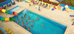a group of people in a swimming pool at Mobil home Privilège 2 in Vaux-sur-Mer