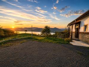 a house with the sunset in the background at Old Stead Villa in Kŭrdzhali