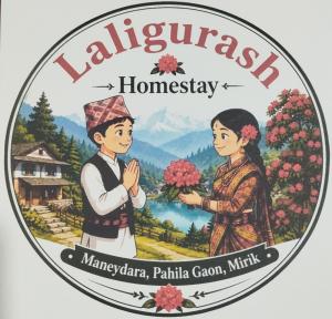 a sticker of a couple in khakasshar homogeneity at Laligurash in Mirik