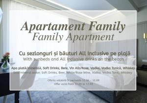 a sign that reads apartment family family agreement at Panoramic Mamaia Hotel in Mamaia