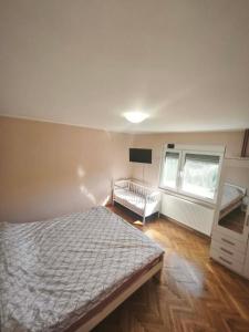 a bedroom with a bed and a window at Peščani breg in Banatski Karlovac +23 photos