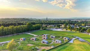 an aerial view of a large estate with houses at Killarney Glamping - Ross Road in Killarney