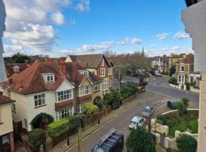 a view of a residential street with houses at Lennox Lodge 2 in Portsmouth