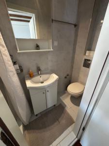 a bathroom with a sink and a toilet at White House Apartments in Korčula +41 photos