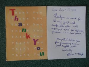 a note with the words thank you written on it at Lakeshore North - Waterloo in Waterloo