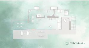 a floor plan of a condo in the sky at Villa Valentina by Rent All Como in Civenna