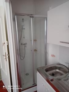 a bathroom with a shower and a sink at GautierNice in Nice