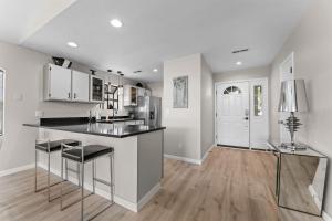 a kitchen with a large island in a room at Green Mountain Getaway 2BDR in Branson