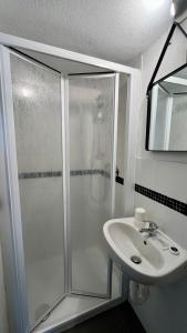a bathroom with a shower and a sink at Il noce - case vacanza- in Sestri Levante +71 photos