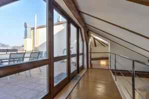 A balcony or terrace at Amazing Charles Bridge Apartment