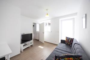 a living room with a couch and a tv at Triple Evasion Terrasse in Zillisheim