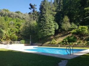 a swimming pool in the middle of a yard at Gerês by Papitravel in Vieira do Minho