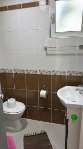 a bathroom with a toilet and a sink at Nana Dea in Utjeha +20 photos