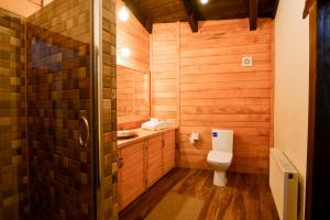 Koupelna v ubytování Hotel Skrinya