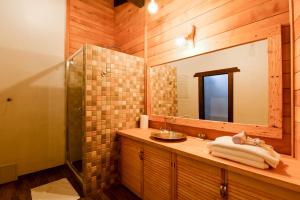 Koupelna v ubytování Hotel Skrinya