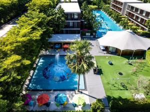 an overhead view of a pool at a resort at SO/ Sofitel Hua Hin in Cha Am