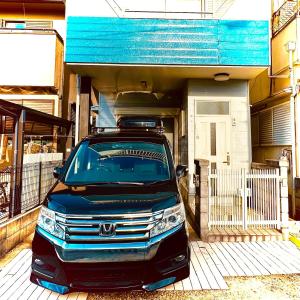 a car parked in front of a house at Between Kyoto & Osaka 渚南 駅徒歩3分 in Hirakata +25 photos
