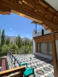 a view from the balcony of a house at Rongmo villa in Leh