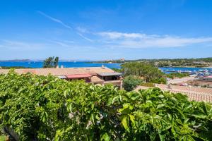 a view of the ocean from a hedge at Brezza Smeralda- Costa Smeralda in Cala Bitta