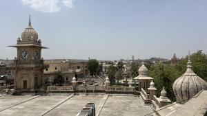 a view of a building with a clock tower at TRPOTELS Formerly Hotel Sagar in Gwalior