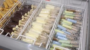 a drawer full of different types of cheeses at Dormy Inn Wakkanai in Wakkanai
