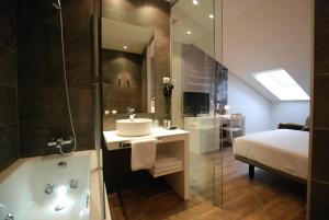 Koupelna v ubytování Hotel Andia
