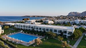 an aerial view of a resort with a swimming pool at Levante Athletic Resort in Afantou