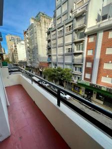 a view from a balcony of a city with buildings at Hotel Astro in Mar del Plata