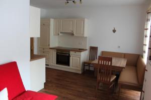 Kuchyň nebo kuchyňský kout v ubytování Appartements Haus Rötelstein