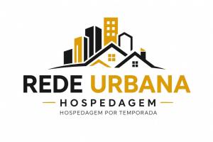 a real estate logo with a house and buildings at loft espaço inteiro 1 quarto c/ ar condicionado in Indaiatuba