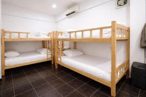 a room with three bunk beds in it at YT Hotel & Hostel Vientiane in Vientiane