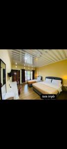 a large bedroom with a large bed and a couch at Griya Imafa Inn Batu in Tlekung